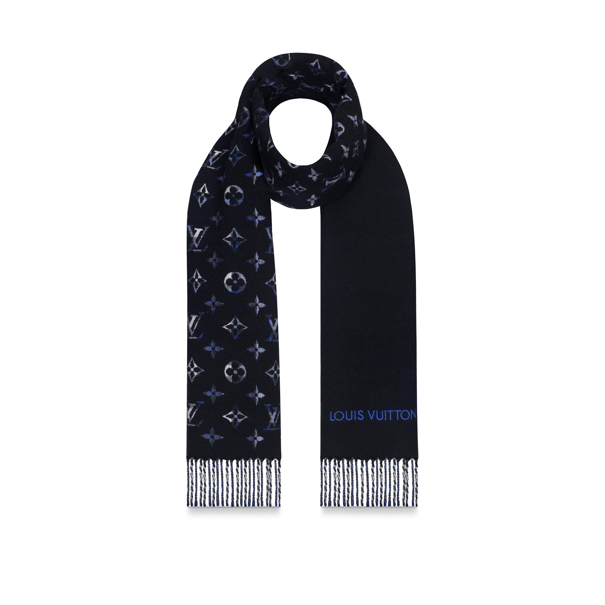 Monogram Gradient Tartan City Scarf S00 - Holiday Gifts for Him